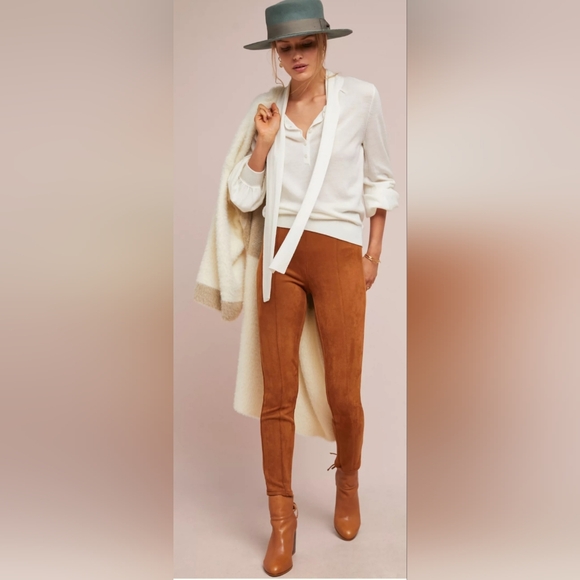 By Anthropologie faux suede leggings